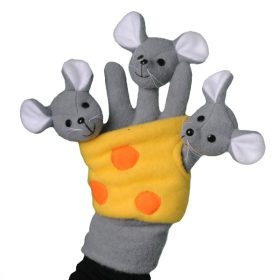 Kisegerek a sajtban ötujjas báb