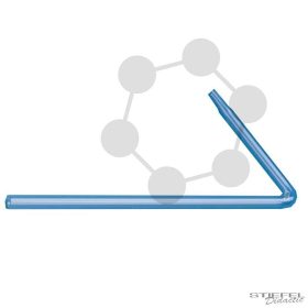 Üvegcső 1 szög 90° csúccsal, 180 x 80 mm