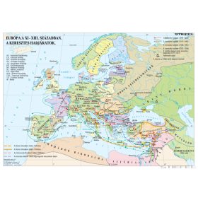   Európa a XI-XIII. században - A keresztes hadjáratok (140 x 100 cm) iskolai történelmi falitérkép