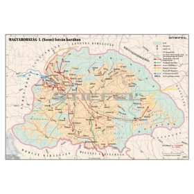   Magyarország Szent István korában iskolai történelmi falitérkép 