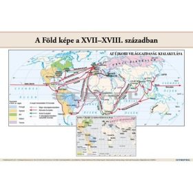   A Föld képe a XVII-XVIII. században (100 x 70 cm) iskolai történelmi falitérkép