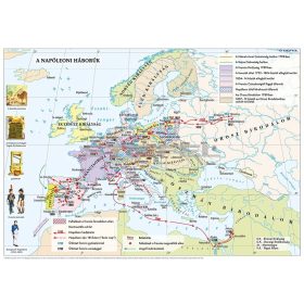   Európa a francia forradalom és a napóleoni háborúk idején (140 x 100 cm) iskolai történelmi falitérkép
