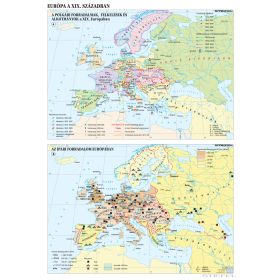   Európa a XIX. században (140 x 100 cm) iskolai történelmi falitérkép