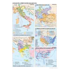   Az olasz és a német egység kialakulása (100 x 140 cm) iskolai történelmi falitérkép