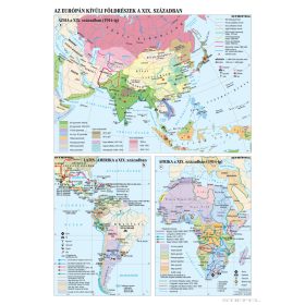   Az Európán kívüli földrészek a XIX. században (100 x 140 cm) iskolai történelmi falitérkép