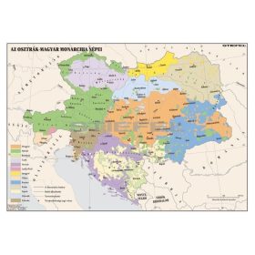  Az Osztrák-Magyar Monarchia népei, 100 x 70 cm iskolai történelmi falitérkép