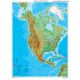 Észak-Amerika domborzati térképe (120 x 160 cm)