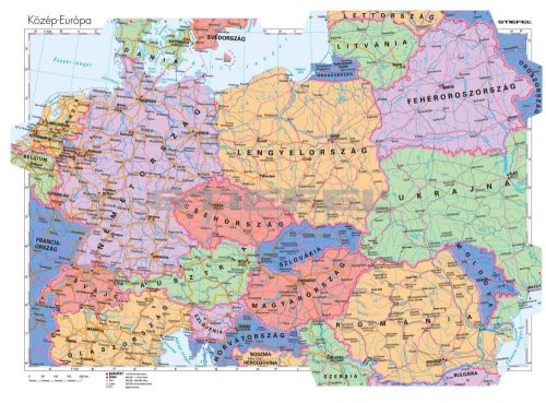 Közép-Európa országai (140 x 100 cm)