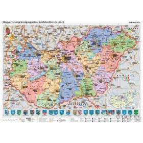   Magyarország közigazgatása, közlekedése és ipara (160 x 120 cm) kiadási év: 2013
