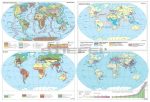 A Föld egyedi tematikus térképei (4 db / lap)