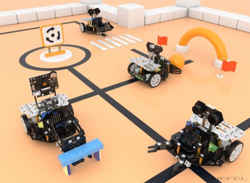 micro:Maqueen Plus programozható robot micro:bit mikrovezérlőhöz