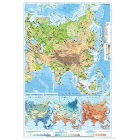 Ázsia domborzata és bányászata (120 x 160 cm)