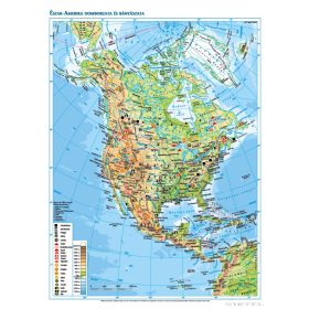 Észak-Amerika domborzata és bányászata (120 x 160 cm)