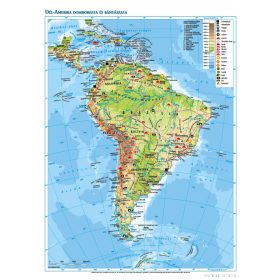 Dél-Amerika domborzata és bányászata (120 x 160 cm)