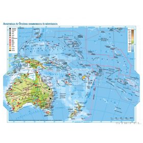   Ausztrália és Óceánia domborzata és bányászata (160 x 120 cm)