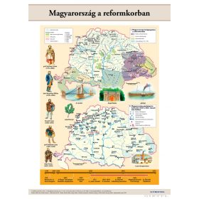   Magyarország a reformkorban - Haza és haladás (100 x 140 cm) iskolai történelmi falitérkép 