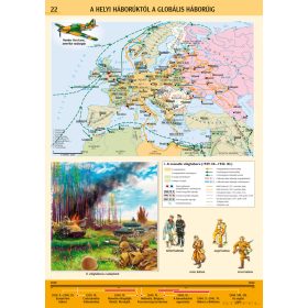   A helyi háborúktól a globális háborúig, iskolai történelmi oktatótabló