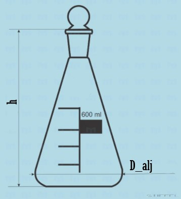 Jódszám lombik, üvegdugóval, 250 ml