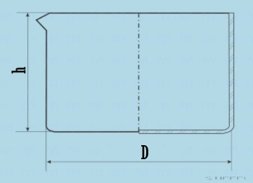 Kristályosító csésze, 150 x 75 mm, 1000 ml