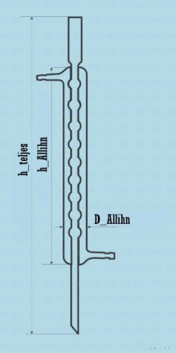Allihn-hűtő, 300 mm