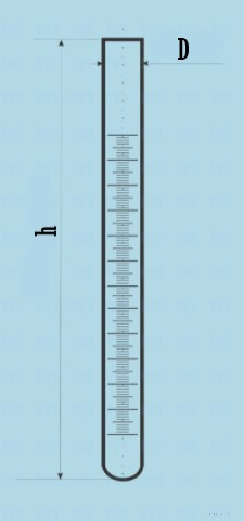 Kémcső, mércés, 50 ml