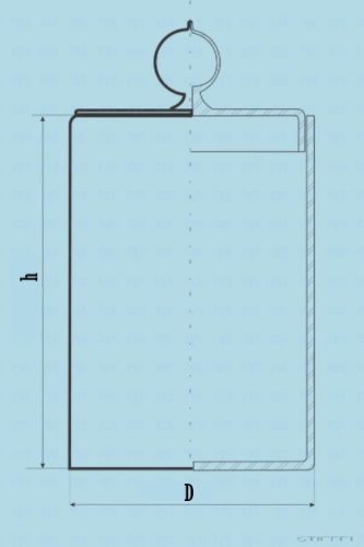 Mérlegedény, magas forma, 40 ml