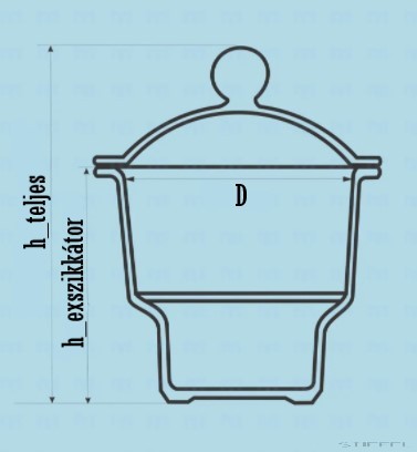Exszikkátor, porcelán betéttel, 240 mm
