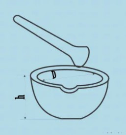 Mozsár, üveg dörzstörővel, 180 mm