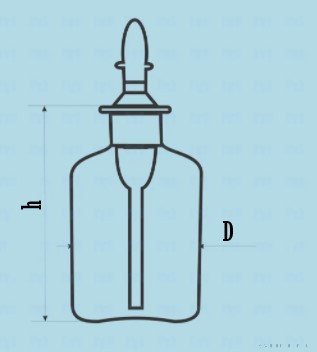 Pipettás üveg, fehér, 125 ml