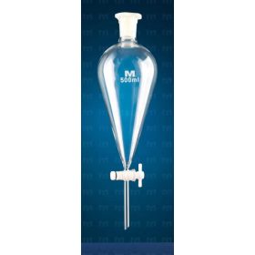   Választó tölcsér, üvegcsappal, körte forma, többféle méretben