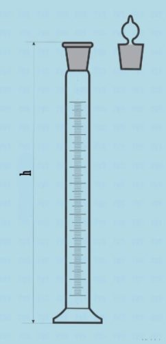 Mérőhenger, mércés, rázható, üvegdugóval, 500 ml