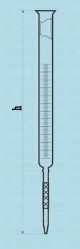 Büretta, csap nélkül, 25 ml