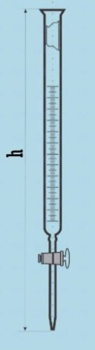 Büretta, egyenes csappal, többféle méretben