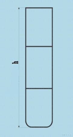 Nessler-féle koloriméter cső, 50 ml