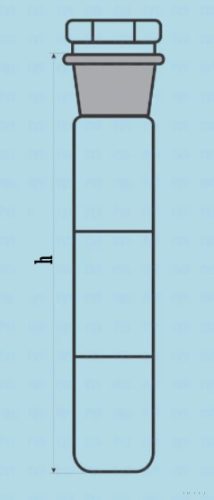 Nessler-féle koloriméter cső, üveg dugóval, 25 ml