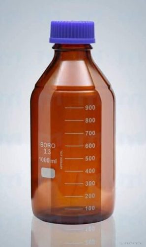 Reagens üveg, csavaros kupakkal, barna, 500 ml