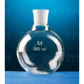   Gömblombik, lapos alj, NS csiszolattal, 1 nyakú, többféle méretben