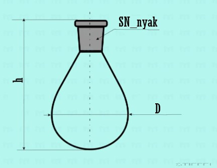 Párologtató lombik, NS csiszolattal, 1000 ml