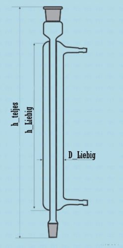 Liebig-hűtő, NS csiszolattal, 400 mm