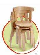 Támlás óvodai szék - 30 cm