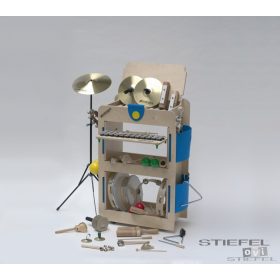 Hangszerkészlet gurulós állvánnyal, zsebekkel