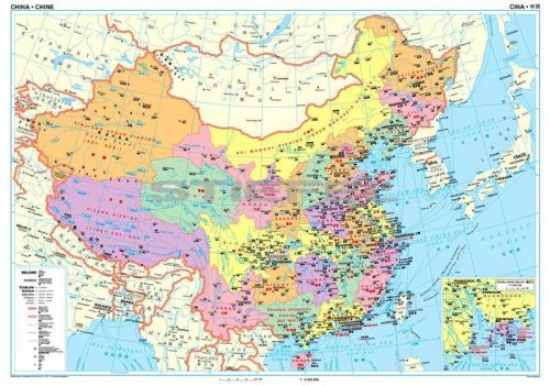 Kína közigazgatási térképe 