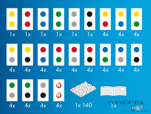 Színes domino építőkészlet