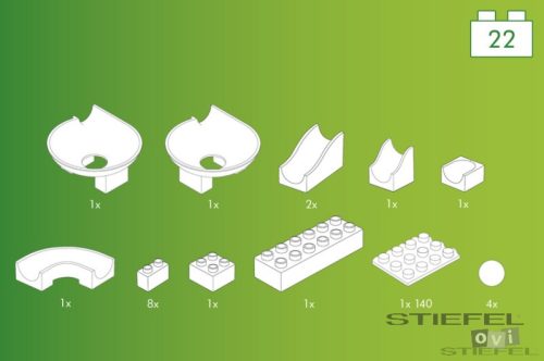 Tölcsér kiegészítő elem építőkészlethez