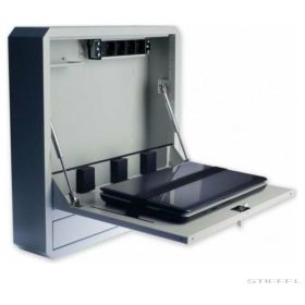   Techly Pro Fali biztonsági szekrény tanári laptop/notebook számára polccal és biztonsági zárral