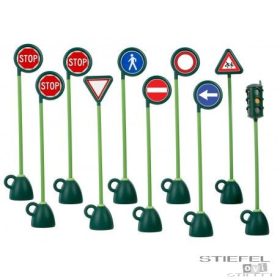 9 közlekedési tábla és 1 lámpa - KRESZ parkhoz