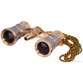   Levenhuk Broadway 325F színházi látcső (ezüst, LED-fénnyel és lánccal)