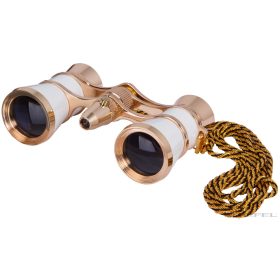   Levenhuk Broadway 325F színházi látcső (fehér, LED-fénnyel és lánccal)