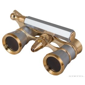   Levenhuk Broadway 325N színházi látcső (LED-lámpával ellátott ezüst színű lornyon)