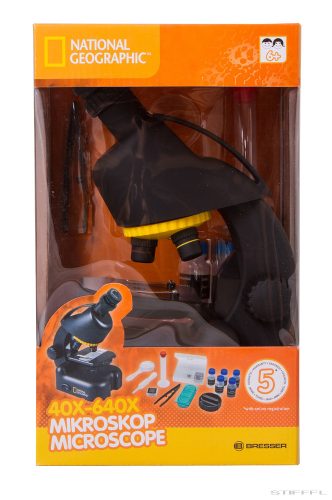 Bresser National Geographic Monokuláris mikroszkóp okostelefon-adapterrel, 40-640x